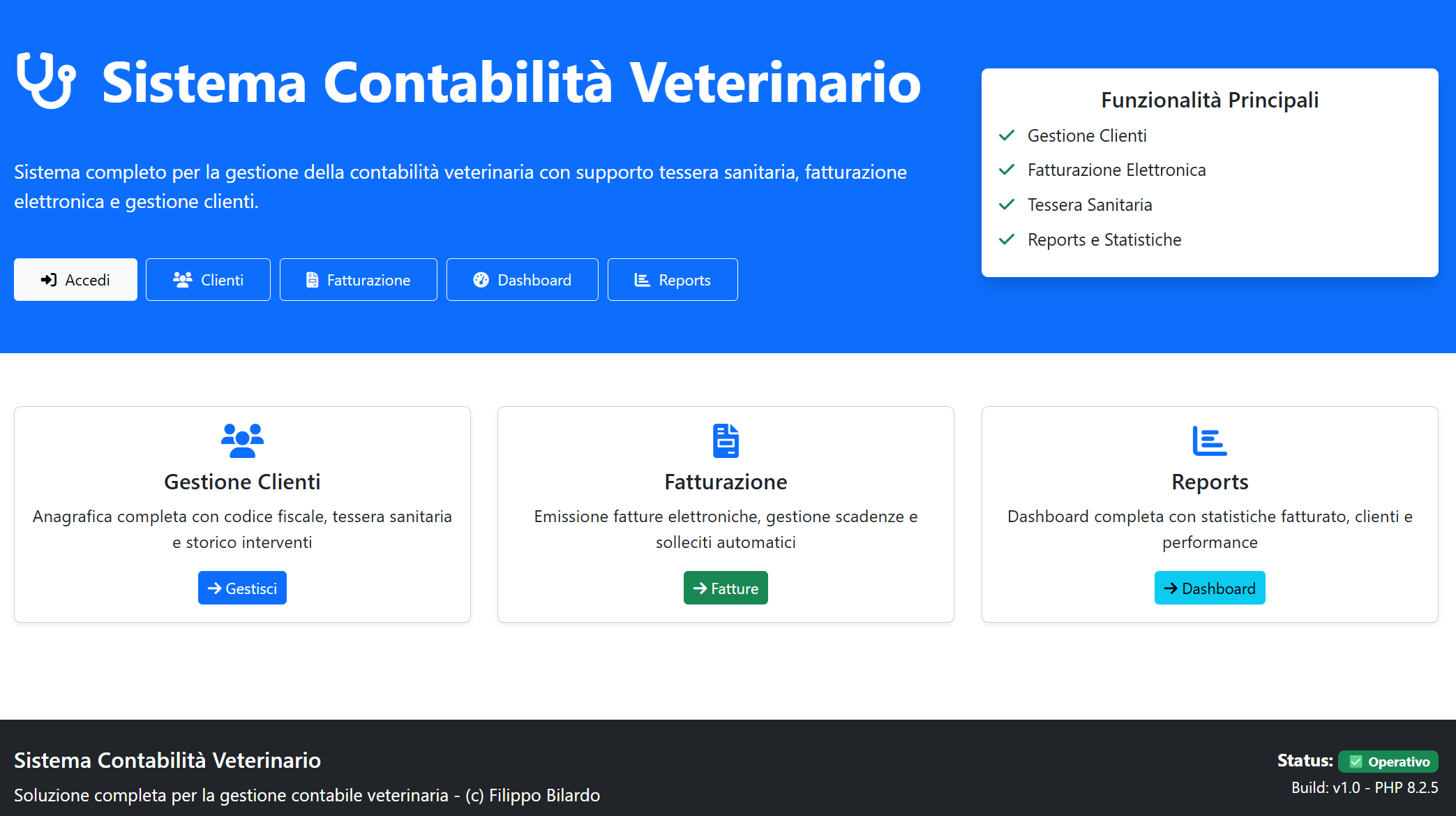 Copertina per Sistema Contabilità Veterinario